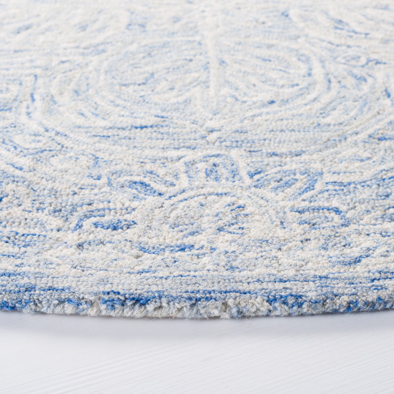 Lauren Ralph Lauren Etienne Handmade Wool Blue / Ivory Rug & Reviews